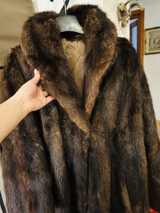 Haină superbă blană naturală Nutrie
