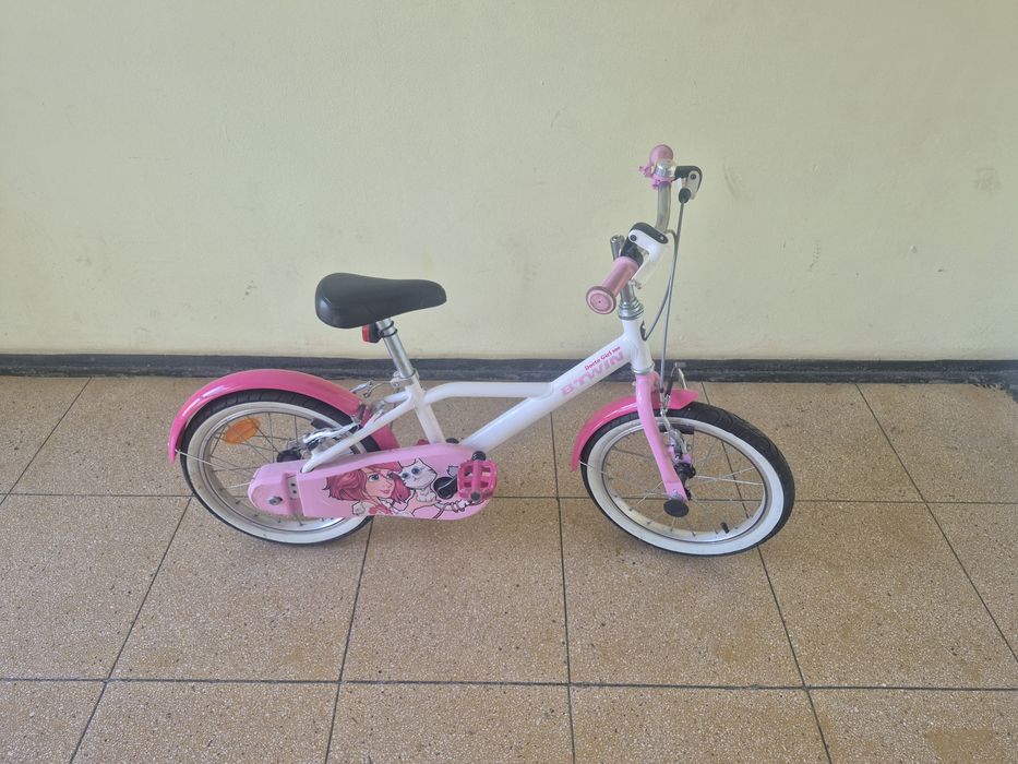 Bicicletă B-TWIN  Docto girl 500 16'' fete 105 - 120 cm