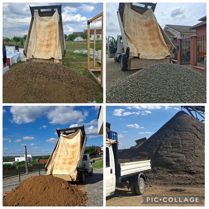 Pamant negru gradina piatra gri decorativa ornamentala hamuca nisip pietris agregate balastiera moloz balast refuz ciur compost piatra concasata