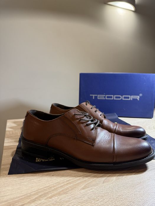 Мъжки официални обувки Teodor естествена кожа