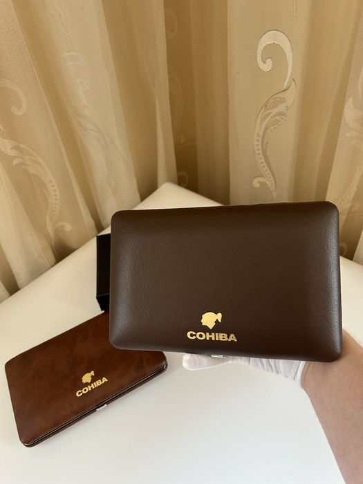 Преносим хумидор COHIBA – кожен, за 5 пури