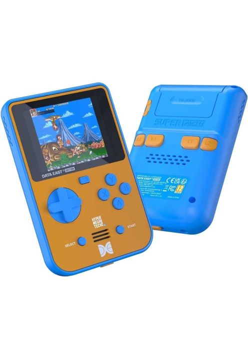 Конзола за игри, Hyper Mega Tech, Преносима, Ретро игри, 2.8" IPS, Data East Edition, 18 вградени игр