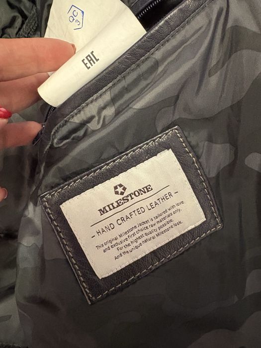 Geaca Milestone barbateasca piele 56