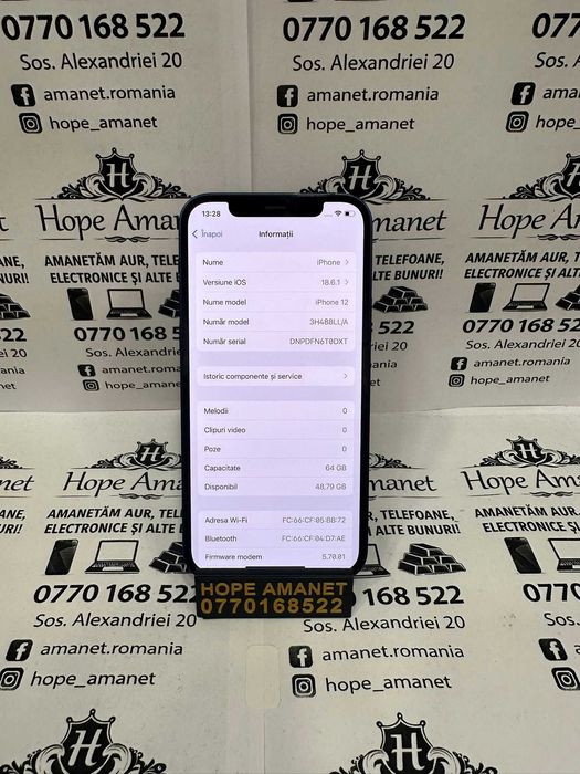 HOPE AMANET P1/ IPHONE 12 64 GB 79 BAT #39647