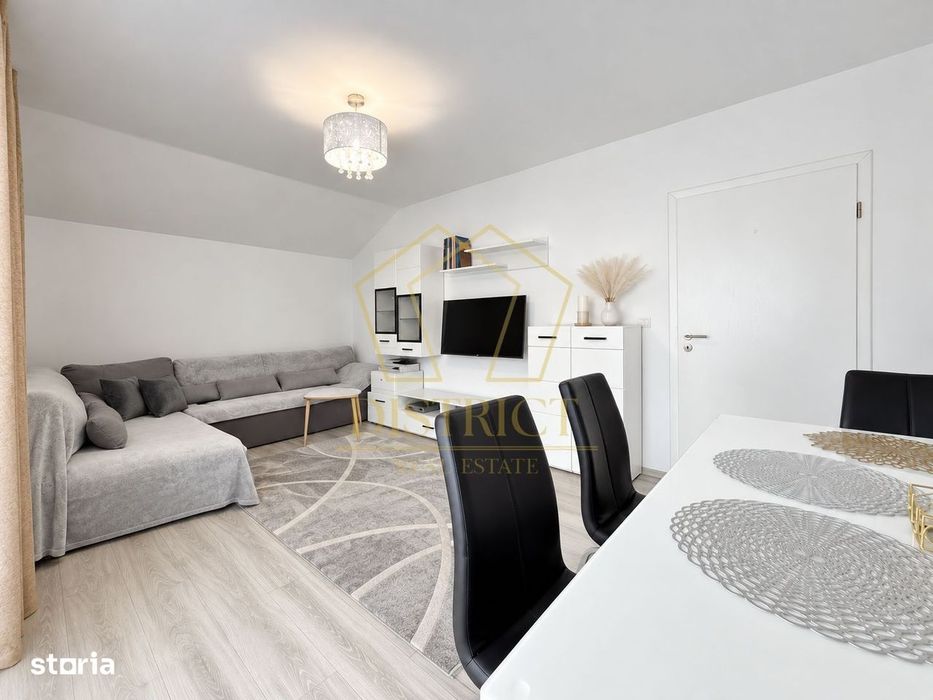 Apartament cu 2 camere mobilat | Etajul 1 | 57 mp utili | in Giroc la