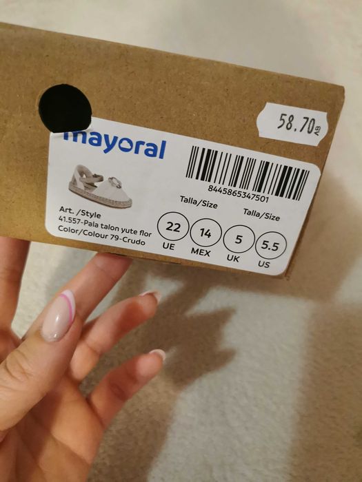 Детски сандалети на Mayoral 22момер