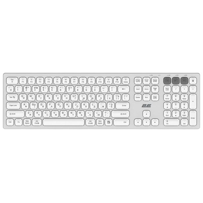 } Keyboard 2E KS270 WL BT White ножничные