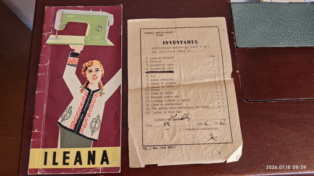 Mașină de cusut Ileana