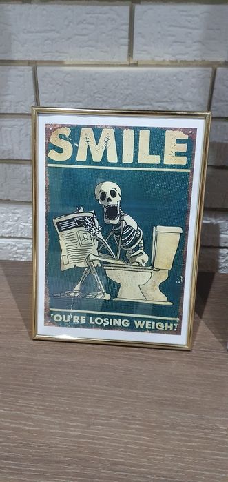 Tablou baie wc funny schelet