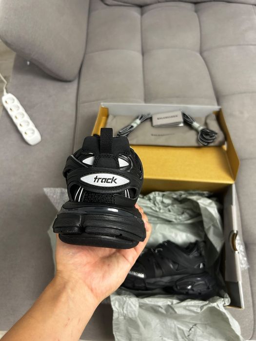 Balenciaga track lace up black