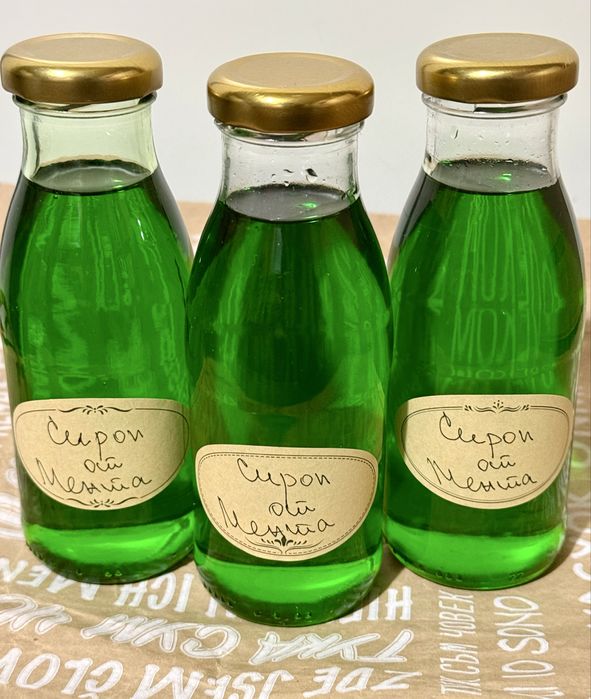 Домашен сироп концентрат от Малини, Мента, Смокини,Мащерка,Маточина