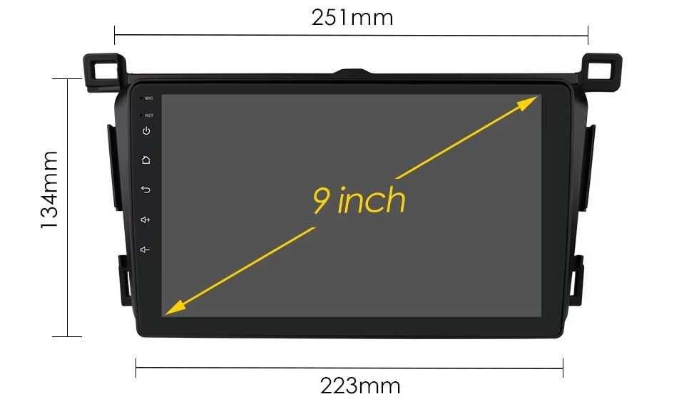 Мултиедия 9″ Android 13 за Toyota RAV4 RAV 4 IV навигация CARPLAY
