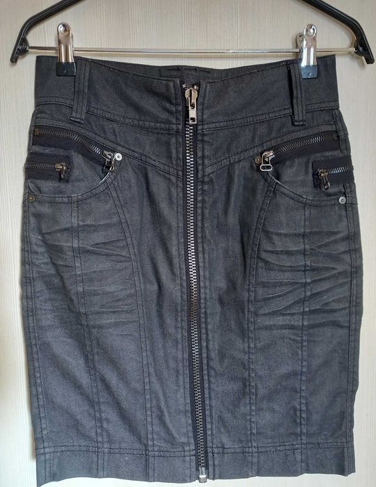 Къса черна дънкова пола Sia Mia, XS