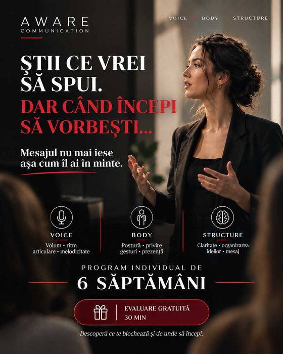 Curs public speaking, dictie și comunicare