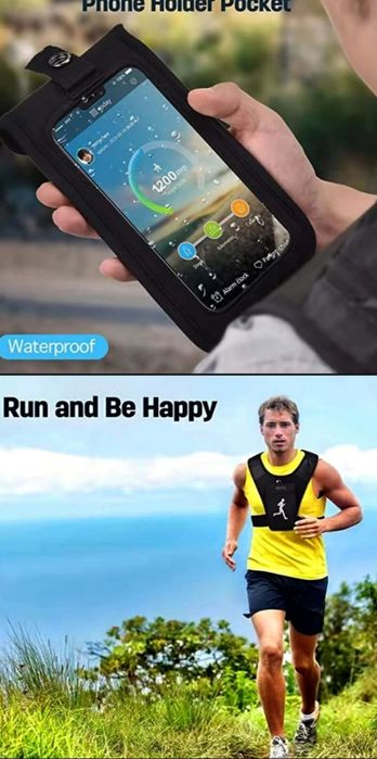 Нагрудная сумка для бега и спорта женская мужская удобная