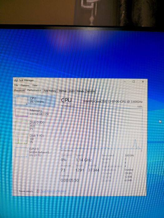 Gigabyte B360M D2V + Intel i3-8100