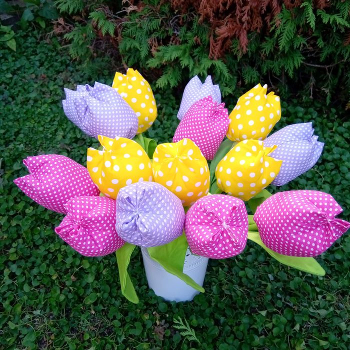 Цветя от текстил - ръчна изработка