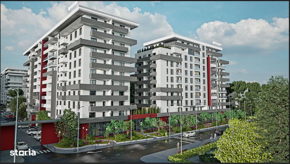Apartament luminos cu 2 camere, balcon 8 mp, 60.35mp Confort Evolution