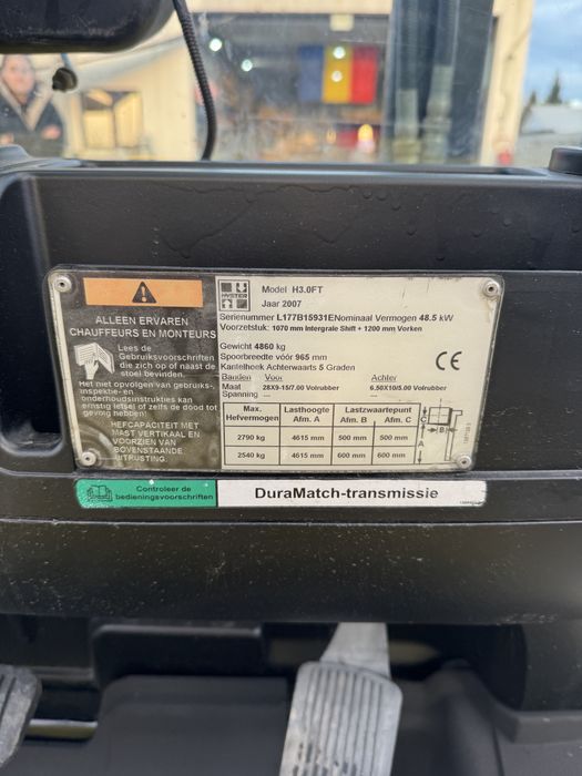 Motostivuitor hyster 3.0 diesel,2007