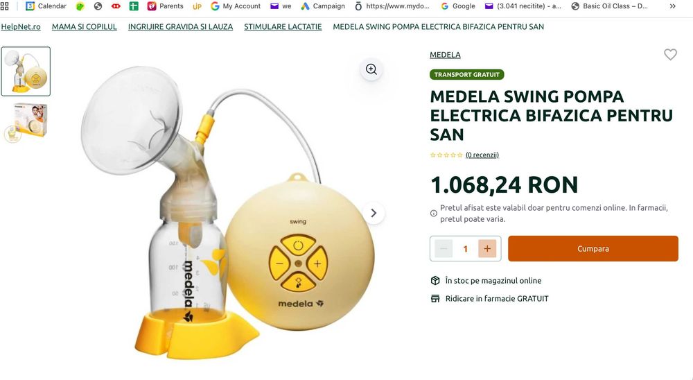 Pompa electrica Bifazica Medela Swing