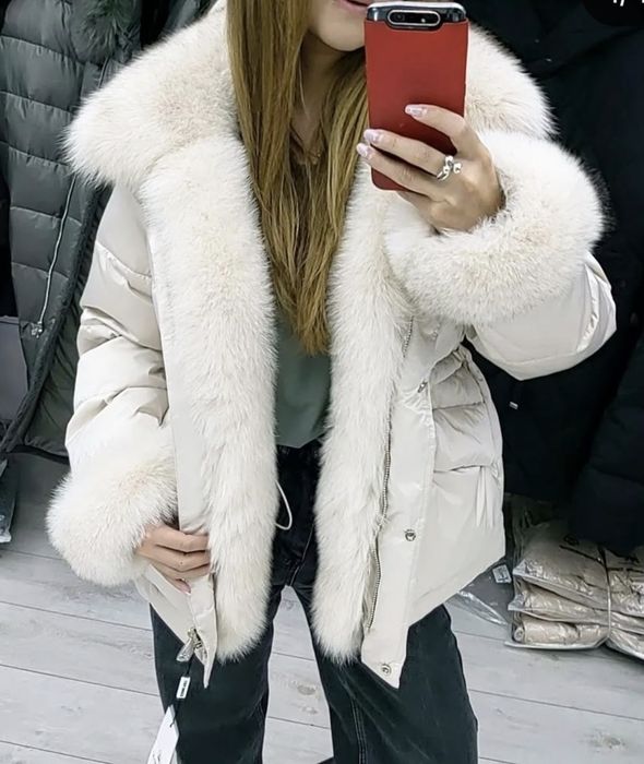 Зимняя куртка на пуху б.у.