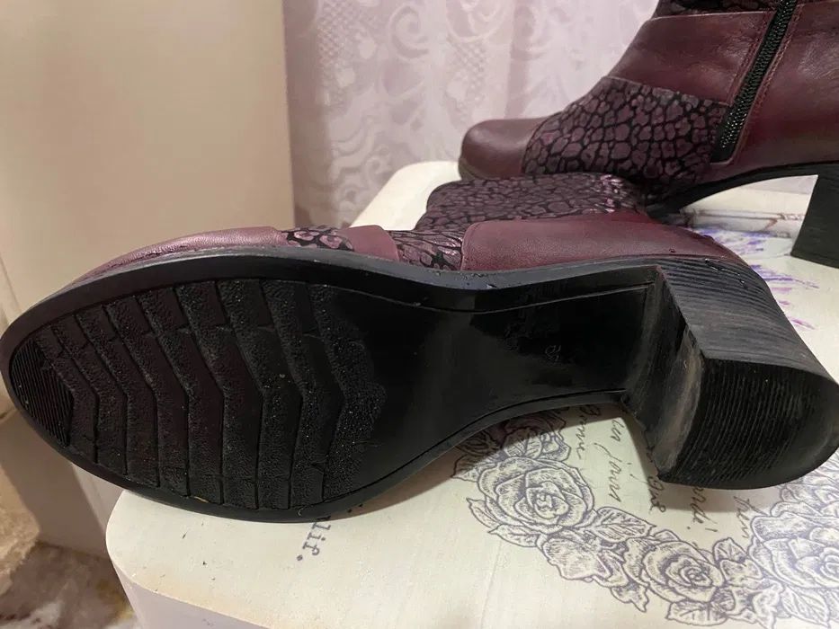 Дамски обувки естествена кожа бордо рр39