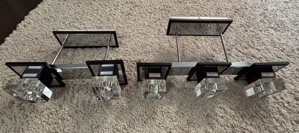 Set 2 lustre moderne cu 2 si 3 becuri