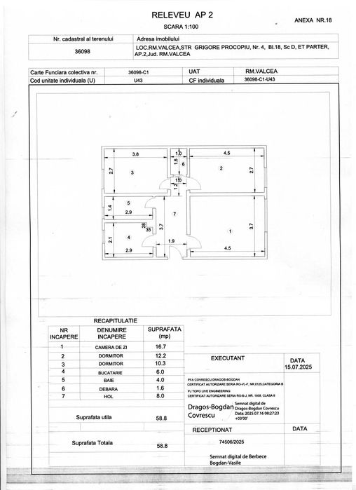 Apartament parter 3 camere decomandat - Traian - str Grigore Procopiu
