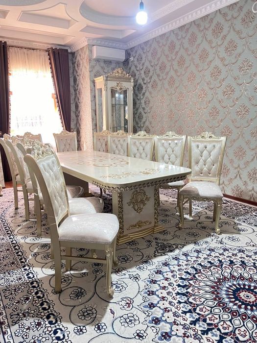 Stol-Stul Kamplekt Stull-Yonğoqdan-12 ta Stol 1.10x2.75 Keb Kôrin Bor