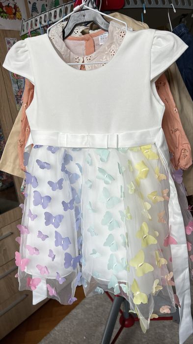 Детска Рокля с 3D пеперуди