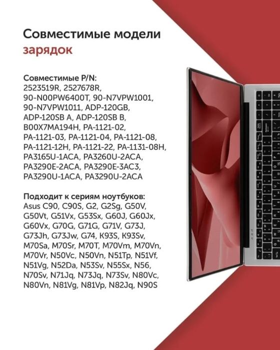 Зарядка Delta Electronics 19V 6.32A (120W) 5.5x2.5мм