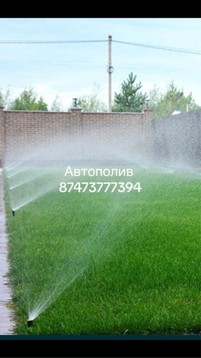 Автополив и посев газона