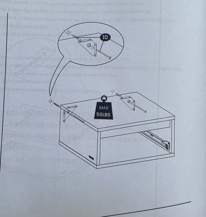 Нощтно шкафче Vasagle