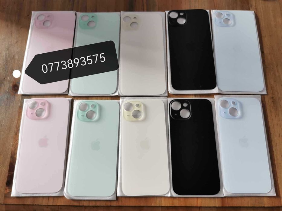 Capac sticla spate carcasa iPhone 13 12 11 x Xs 8 Max Plus Pro geam