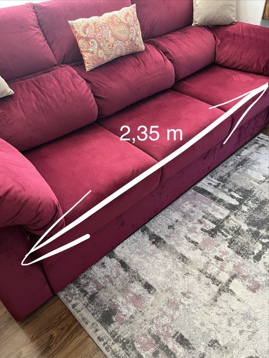 Canapea extensibila tetiere si sezut flexibile