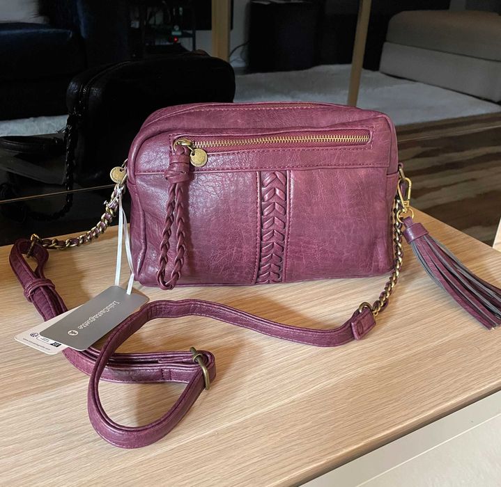 дамска чанта LuluCastagnette цвят малина бордо