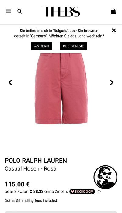 Мъжки къси панталони : POLO By RALPH LAUREN Casual Hosen - Rosa 32