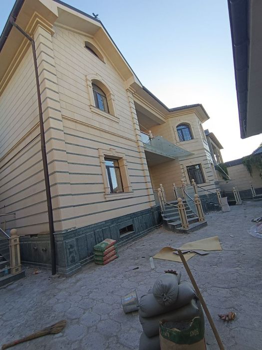 Установка гранит травертин