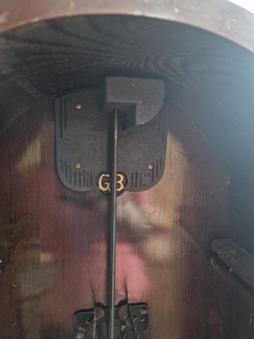 Pendula ceas Gustav Becker ,mecanism p37,totul original,geamuri,cheie,