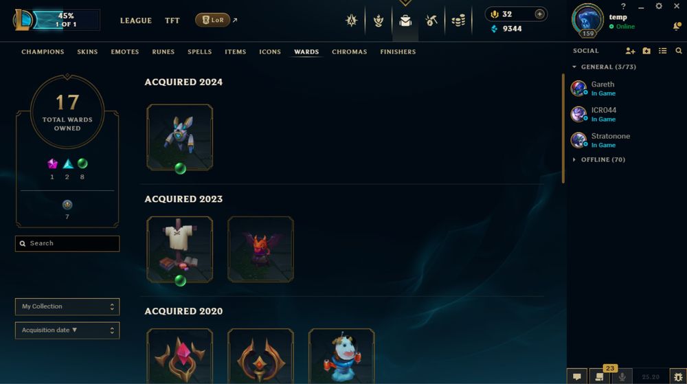 League of Legends Rank Emerald 106 skins toti campionii