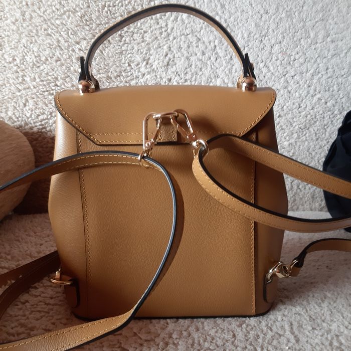 Rucsac piele culoare mustar