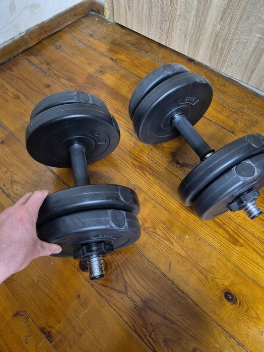 Чисто нови регулируеми дъмбели (Decathlon) – комплект с 18 кг дискове