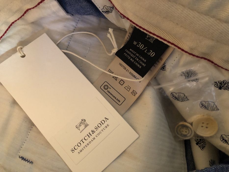 23% лен Scotch & Soda Fave Linen Pants ОРИГИНАЛНИ мъжки панталони с лен -31