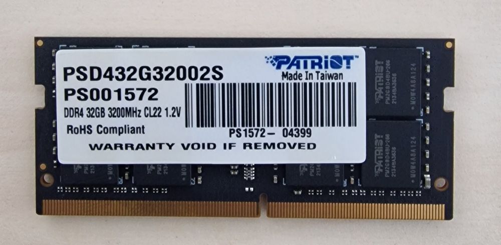 Memorie 32 Gb laptop DDR4 -3200 Mhz Patriot