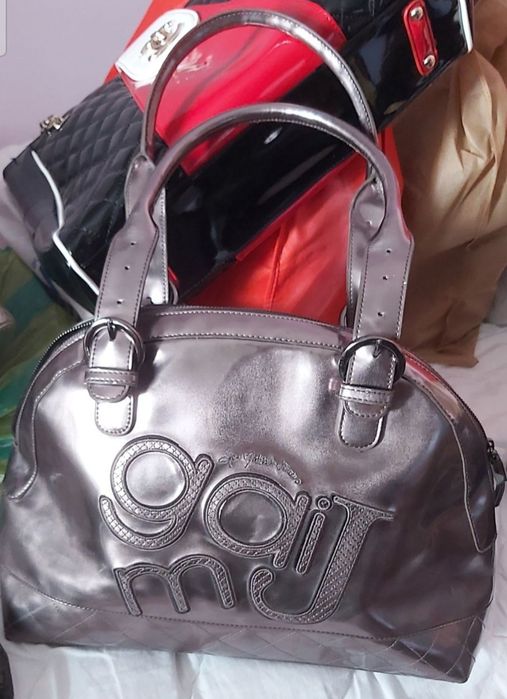 Geanta/ poseta gri argintiu - silver- Gai Mattiolo