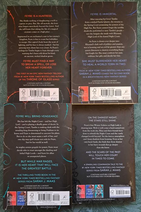 A Court of Thorns and Roses box set + Frost and Starlight, rare