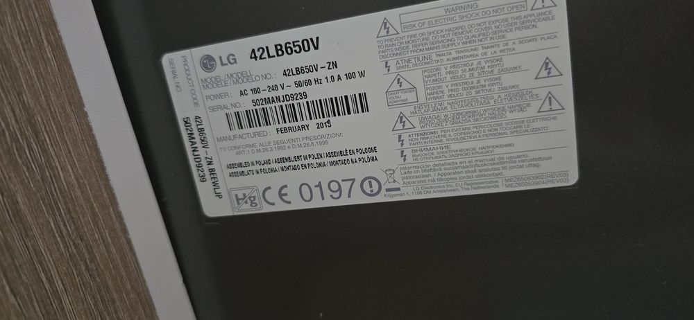 Smart tv LG defect pentru piese