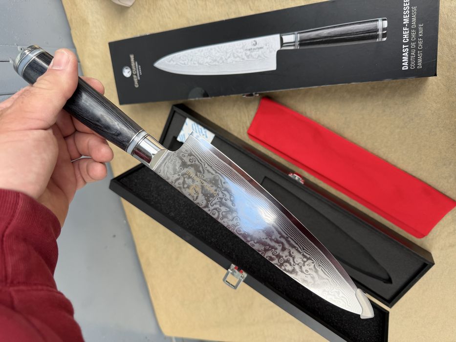 Cuțit chef -cuisine ( otel damasc ) imp germania