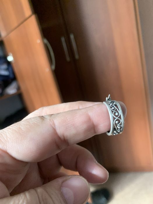 Серебряный набор (кольцо, серьги)