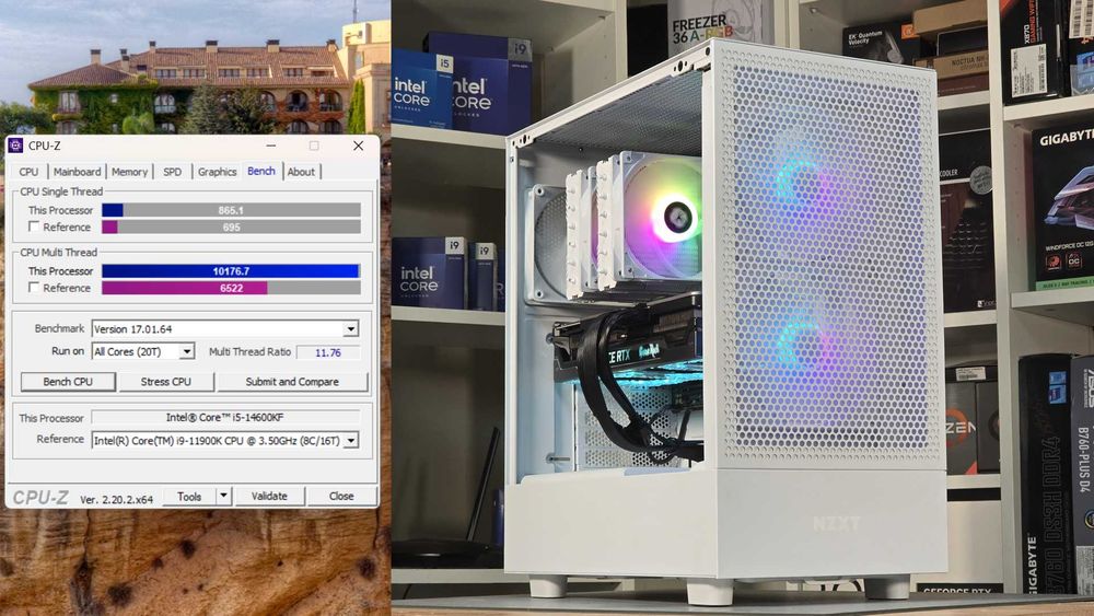 PC i5-14600KF + RTX 3080 GameRock 10GB / 32GB DDR4 / SSD NVMe Samsung AI Workstation / Gaming NZXT H5 Flow RGB B760M-A WIFI D4 1440p High / Ultra